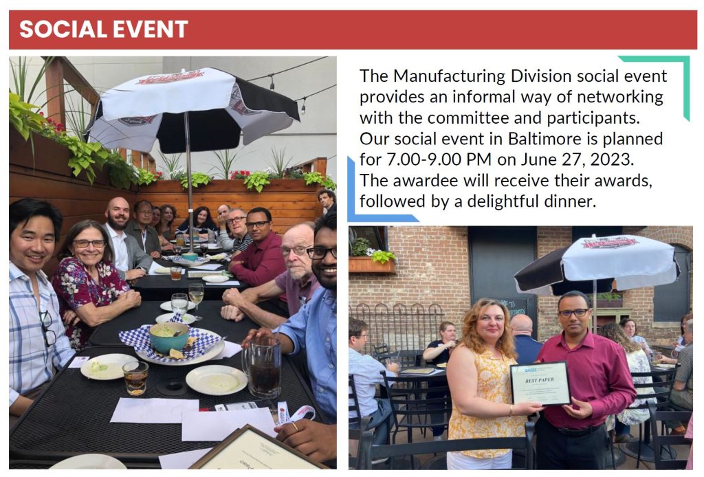 The Manufacturing Division Social Event, June 27, 2023