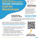 ASEE Teacher Conf 2025 – Call For Workshops – Paper